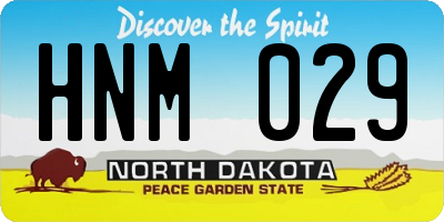 ND license plate HNM029