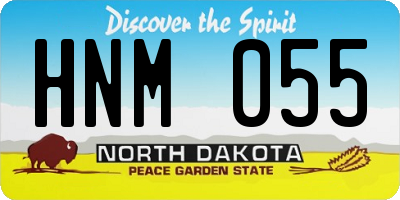 ND license plate HNM055
