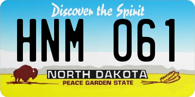 ND license plate HNM061