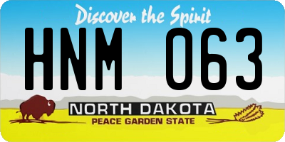 ND license plate HNM063