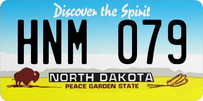 ND license plate HNM079