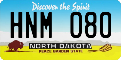ND license plate HNM080