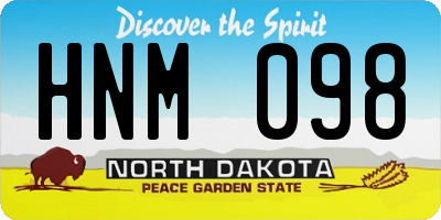 ND license plate HNM098