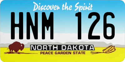 ND license plate HNM126