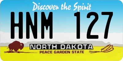 ND license plate HNM127