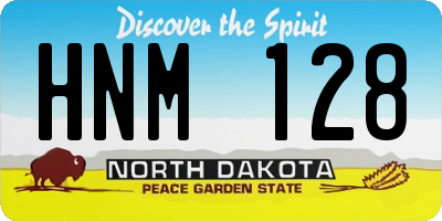 ND license plate HNM128