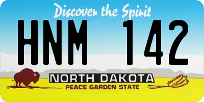 ND license plate HNM142