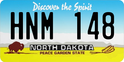 ND license plate HNM148