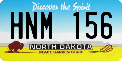 ND license plate HNM156