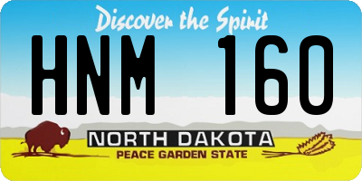 ND license plate HNM160