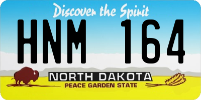 ND license plate HNM164