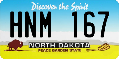 ND license plate HNM167