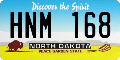 ND license plate HNM168