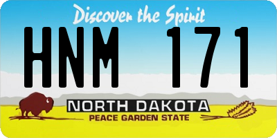 ND license plate HNM171