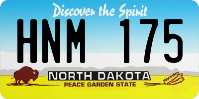 ND license plate HNM175