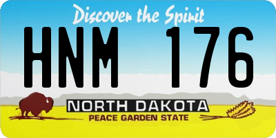 ND license plate HNM176