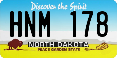 ND license plate HNM178