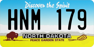 ND license plate HNM179
