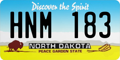 ND license plate HNM183