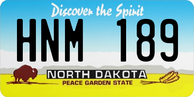 ND license plate HNM189