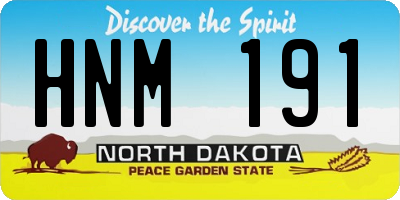 ND license plate HNM191