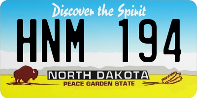 ND license plate HNM194