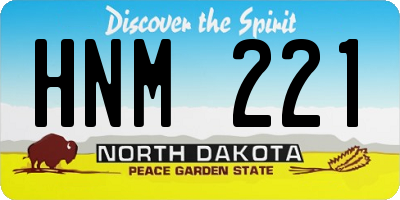 ND license plate HNM221