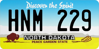 ND license plate HNM229