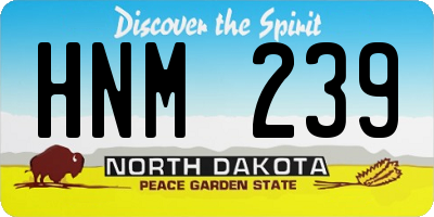 ND license plate HNM239