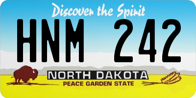 ND license plate HNM242