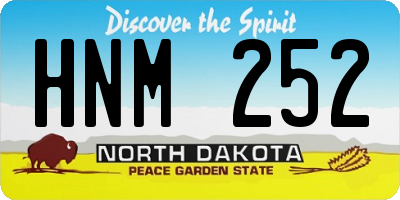 ND license plate HNM252