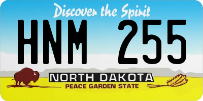 ND license plate HNM255