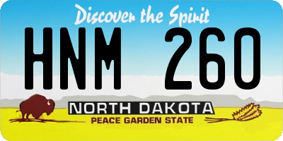 ND license plate HNM260