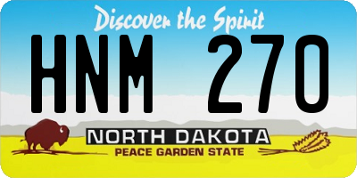 ND license plate HNM270