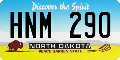 ND license plate HNM290