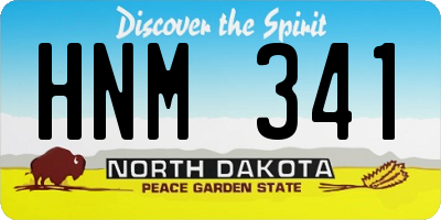 ND license plate HNM341