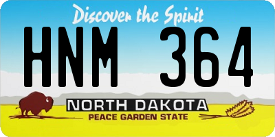 ND license plate HNM364