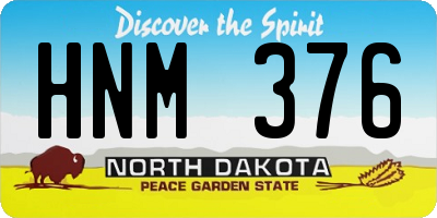 ND license plate HNM376