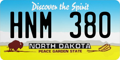ND license plate HNM380