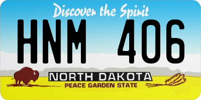 ND license plate HNM406