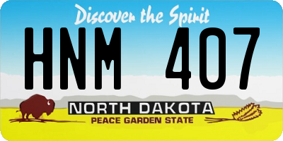 ND license plate HNM407