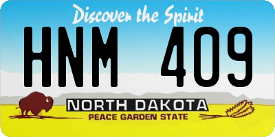 ND license plate HNM409