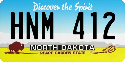 ND license plate HNM412