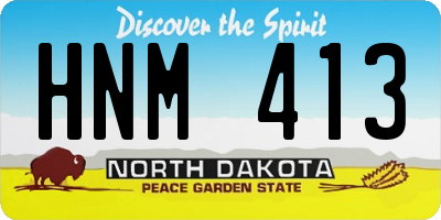 ND license plate HNM413