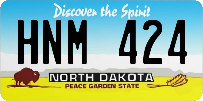 ND license plate HNM424