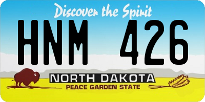 ND license plate HNM426