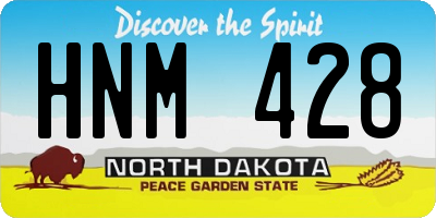 ND license plate HNM428