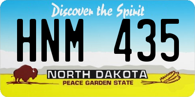 ND license plate HNM435