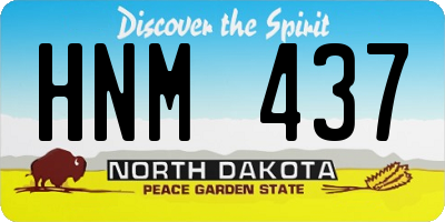 ND license plate HNM437