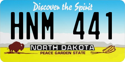 ND license plate HNM441